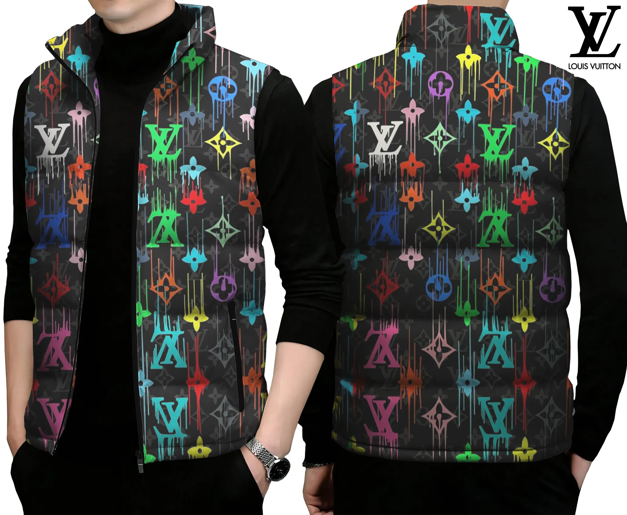 Louis Vuitton Limited Edition Sleeveless Puffer Jacket For Men Women Slim Fit