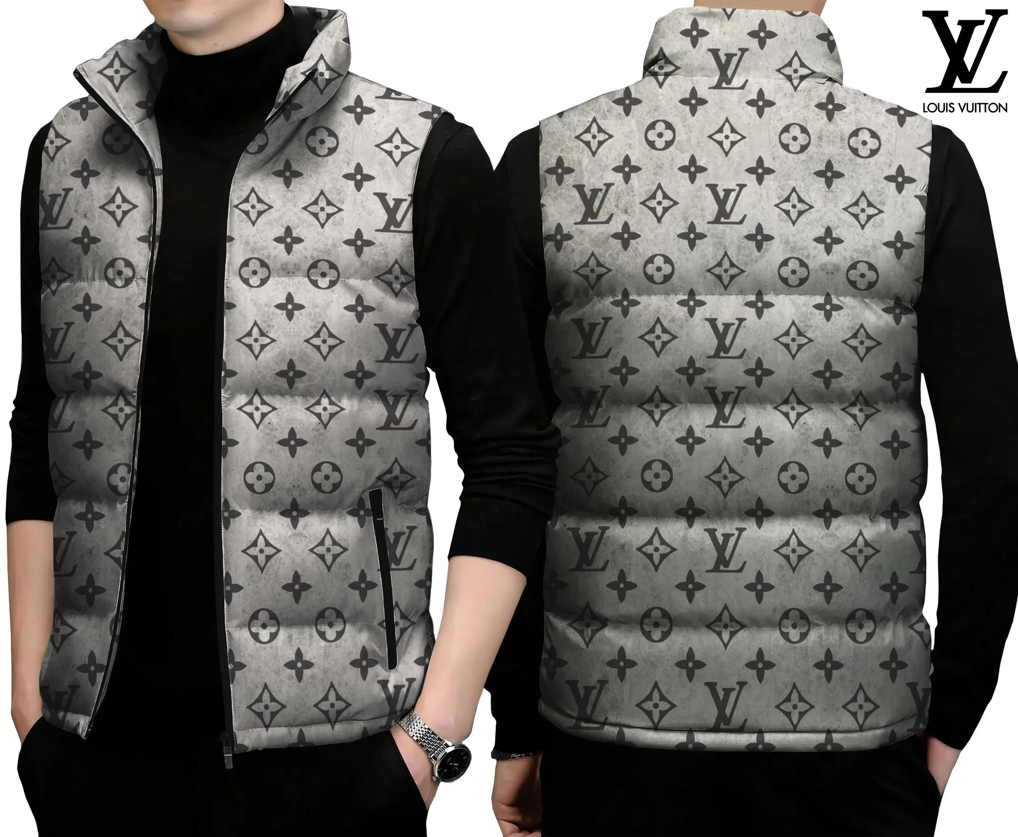 Louis Vuitton Limited Edition Sleeveless Puffer Jacket For Men Women Travel Ready