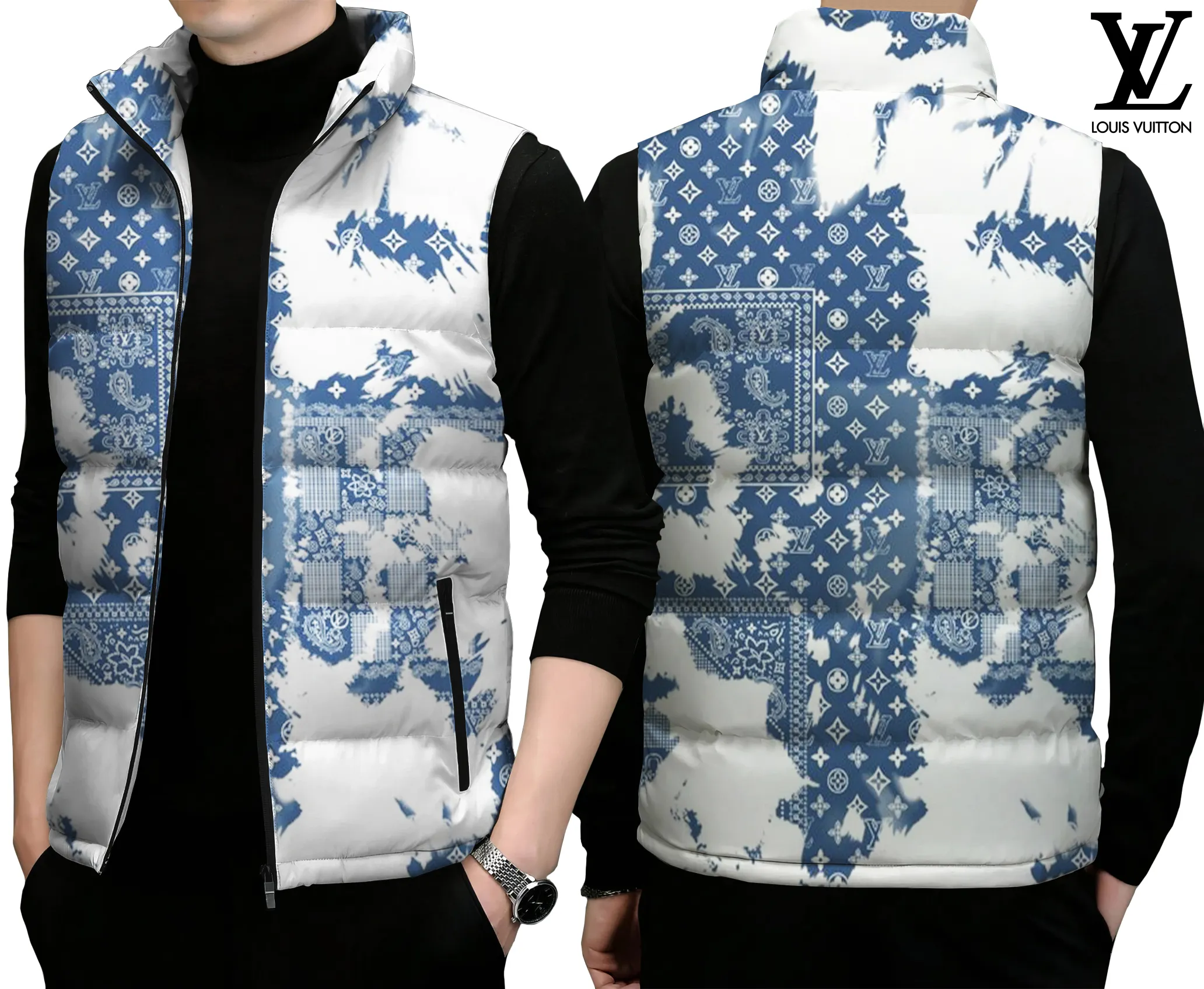 Louis Vuitton Limited Edition Sleeveless Puffer Jacket For Men Women Techwear