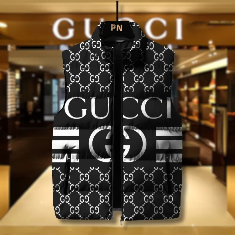 Gucci Limited Edition Sleeveless Puffer Jacket For Men Women Unisex Cut