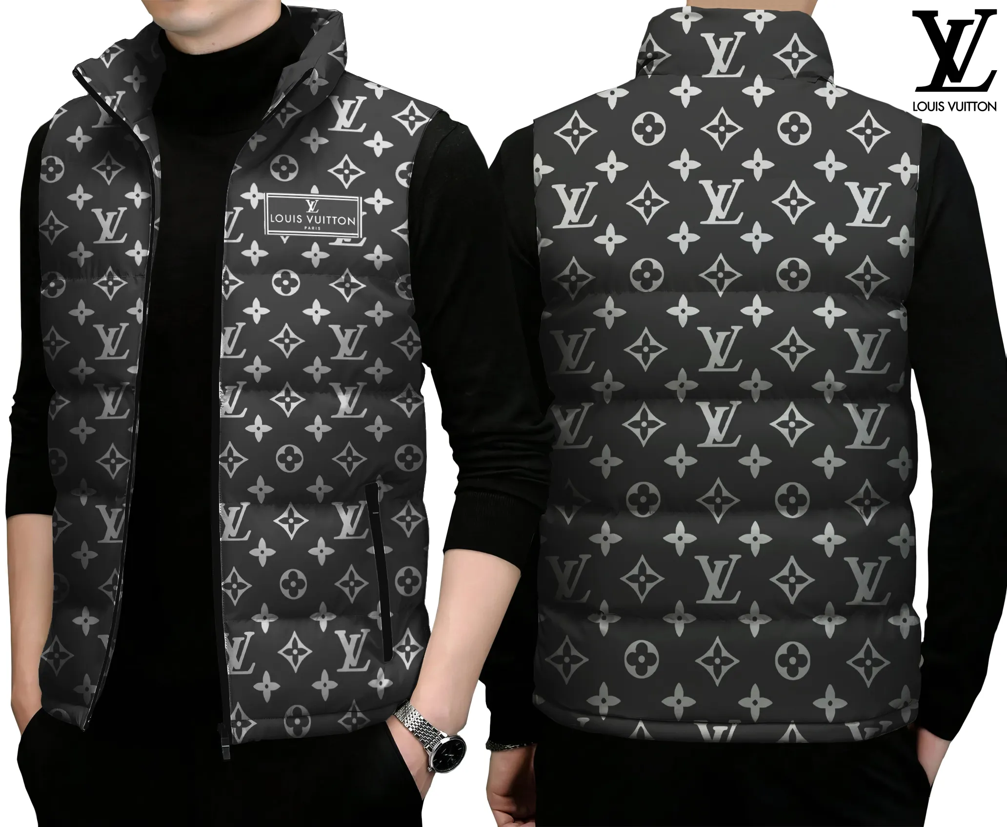Louis Vuitton Limited Edition Sleeveless Puffer Jacket For Men Women Daily Wear