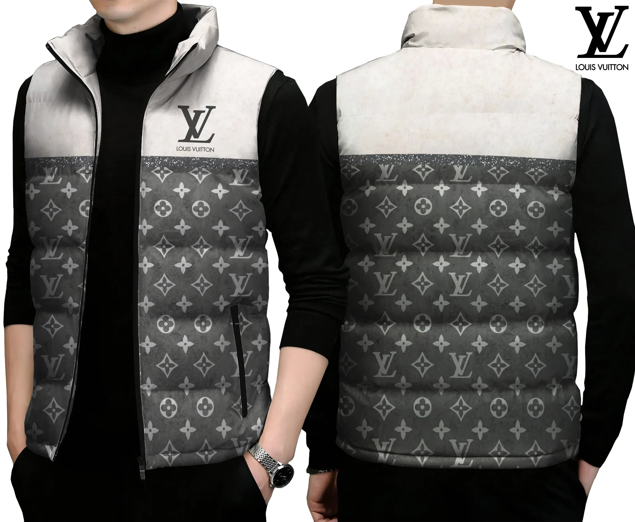 Louis Vuitton Limited Edition Sleeveless Puffer Jacket For Men Women Cold Resistant