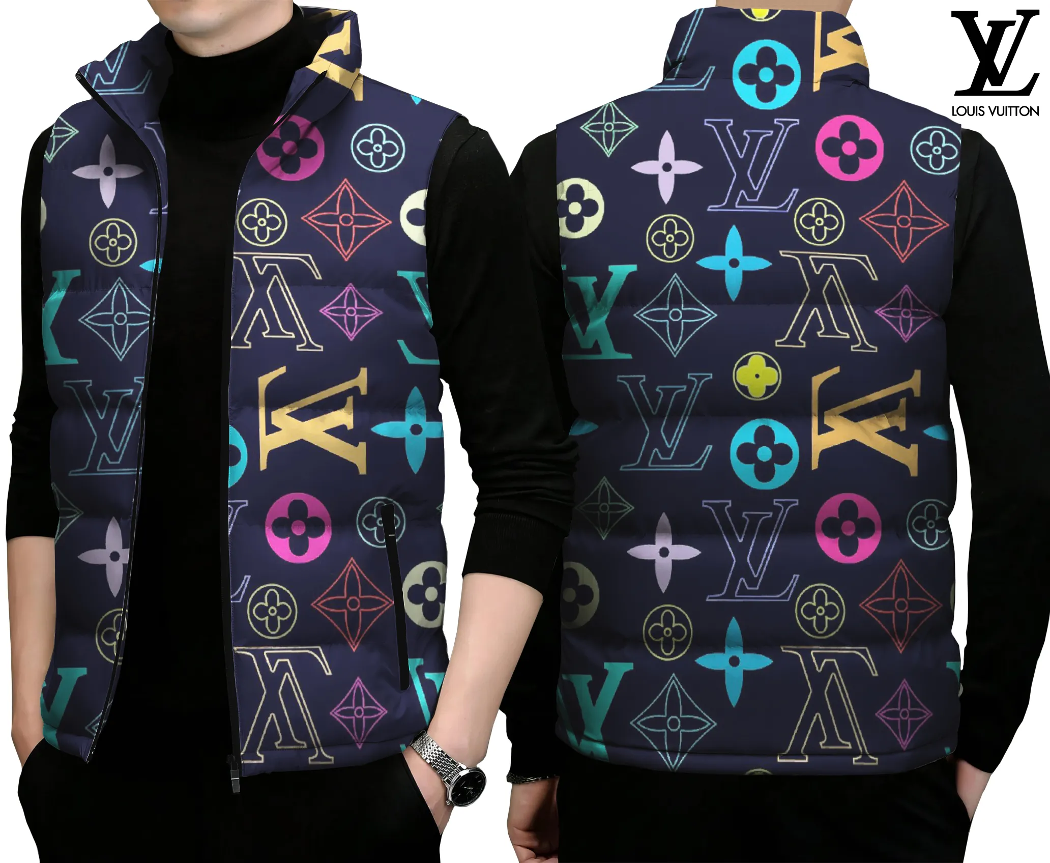 Louis Vuitton Limited Edition Sleeveless Puffer Jacket For Men Women Luxury Fit