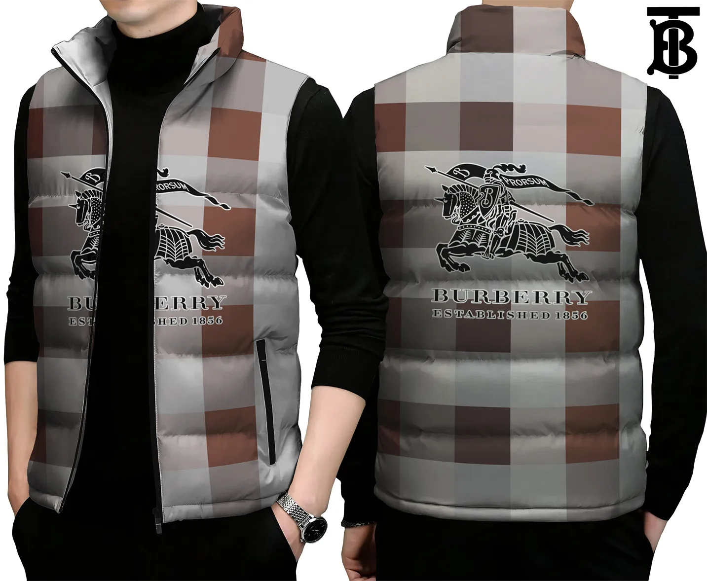 Burberry Premium Sleeveless Puffer Jacket For Men Women Modern Fit