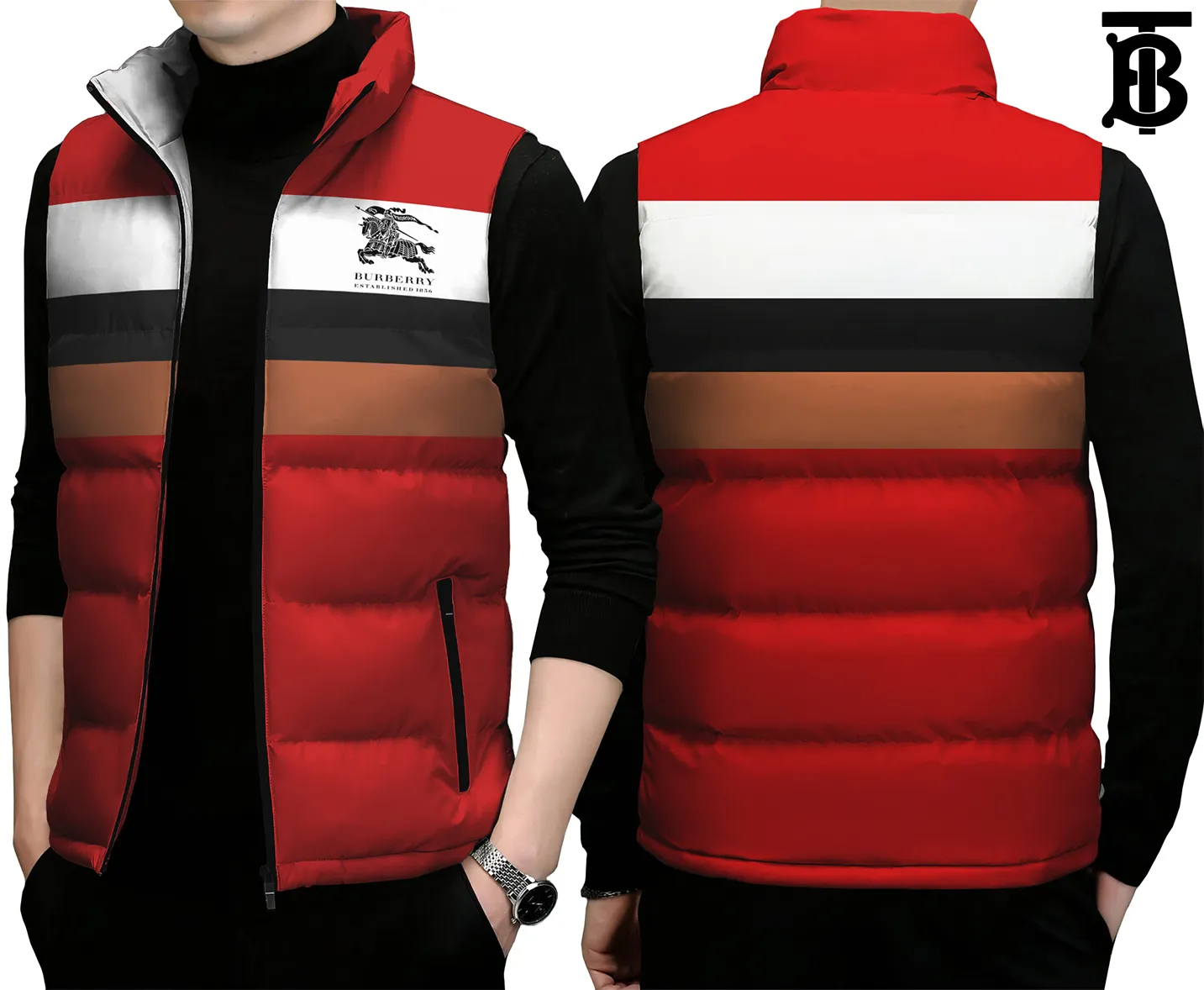 Burberry Premium Sleeveless Puffer Jacket For Men Women Minimalist Design