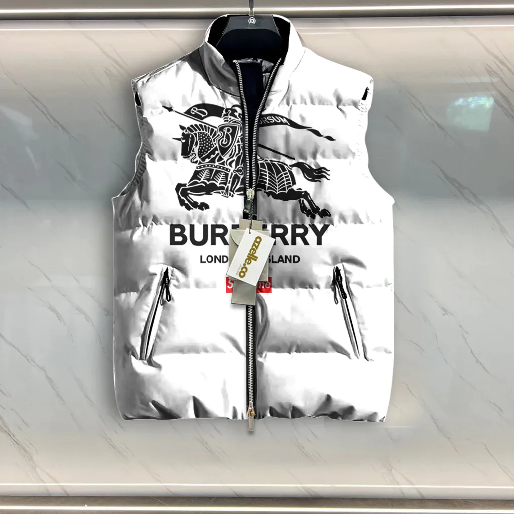 Burberry Limited Edition Sleeveless Puffer Jacket For Men Women Outdoor Fit