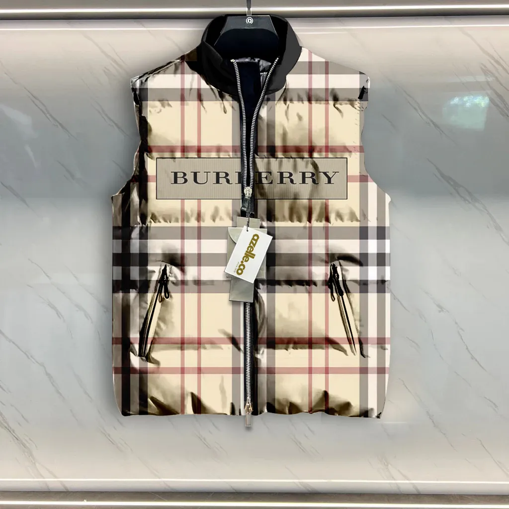 Burberry Limited Edition Sleeveless Puffer Jacket For Men Women Cold Resistant