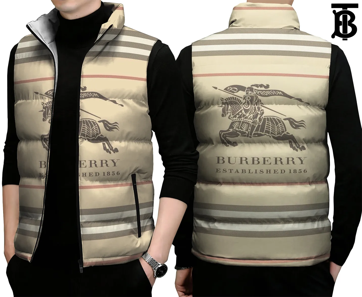 Burberry Premium Sleeveless Puffer Jacket Design For Men Women
