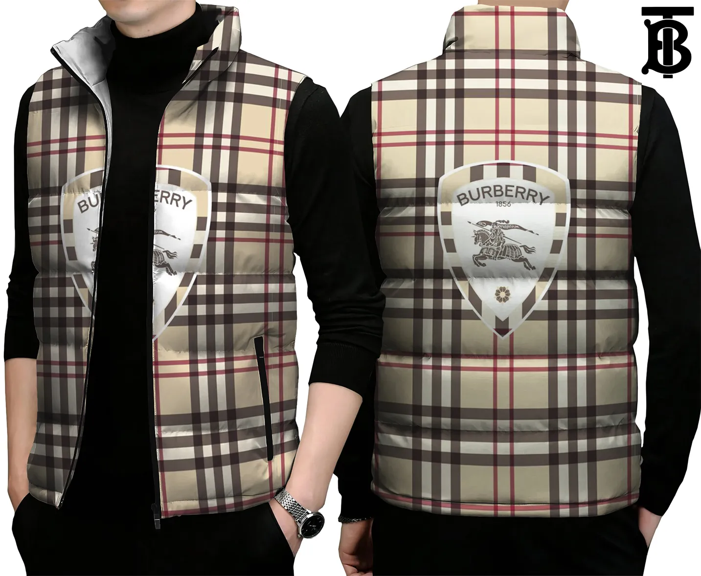 Burberry Premium Sleeveless Puffer Jacket For Men Women Travel Ready