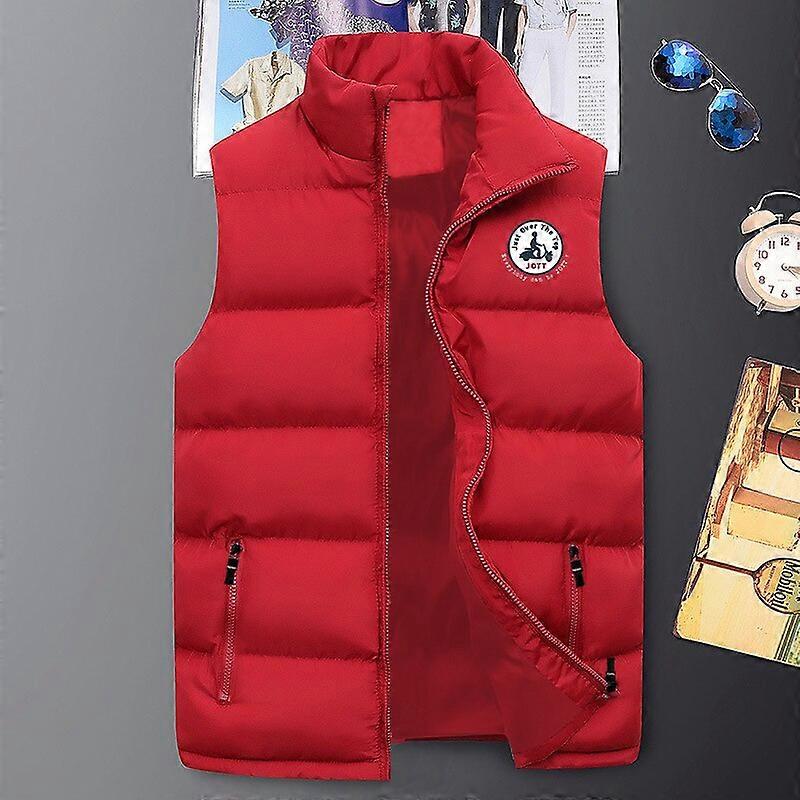 Luxury Jott Letters Print Vest Jacket Sleeveless Male Coats Ultra Thin Warm Lightweight Man