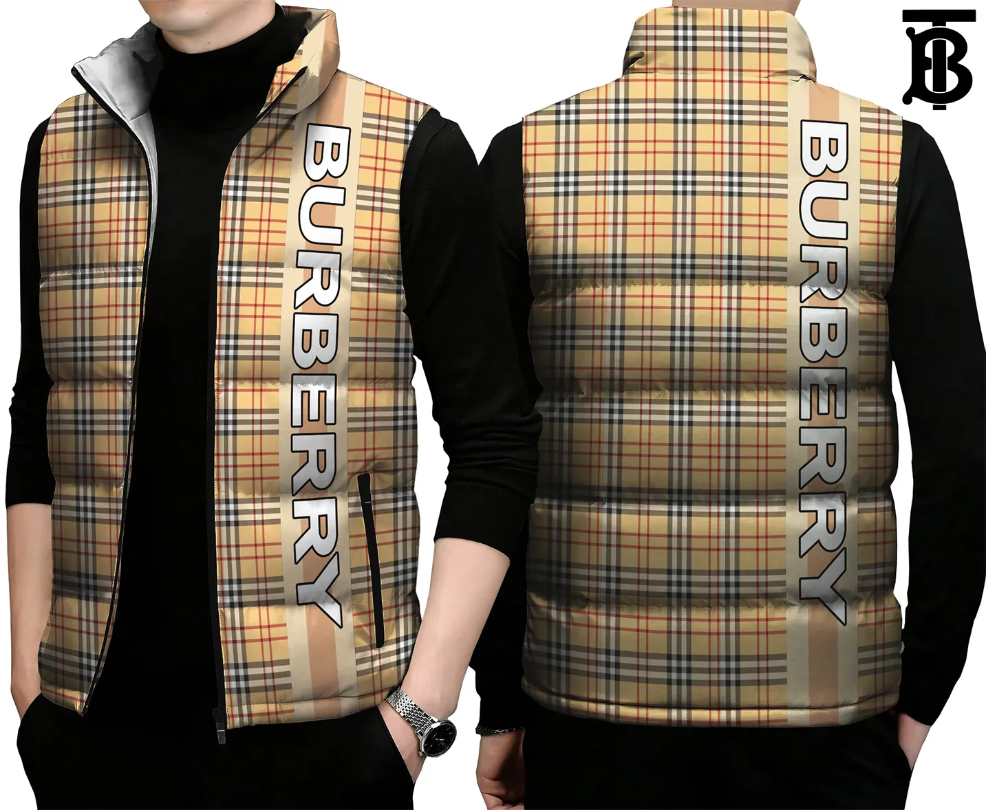Burberry Premium Sleeveless Puffer Jacket For Men Women Daily Wear