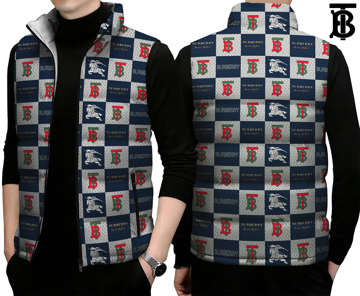 Burberry Premium Sleeveless Puffer Jacket For Men Women