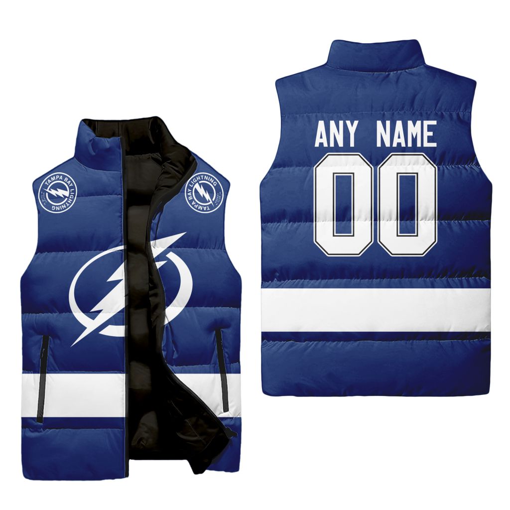 Nhl Tampa Bay Lightning Personalized Home Sleeveless Puffer Jacket