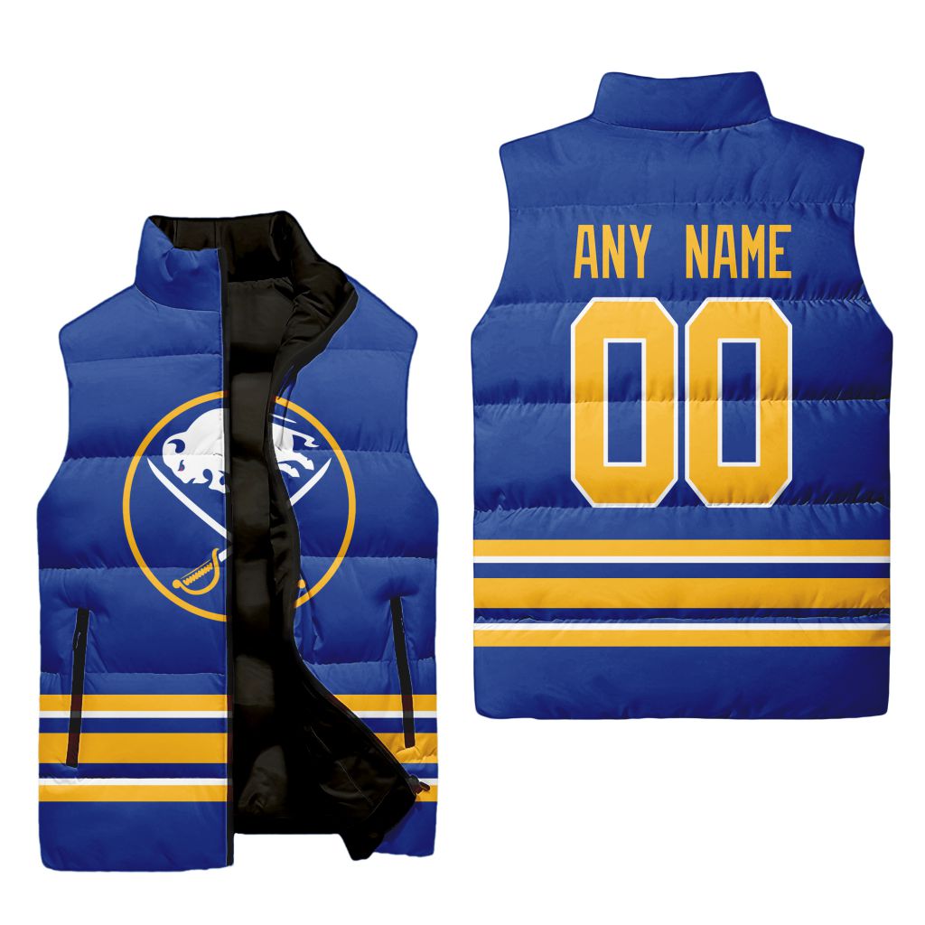 Nhl Buffalo Sabres Personalized Home Sleeveless Puffer Jacket
