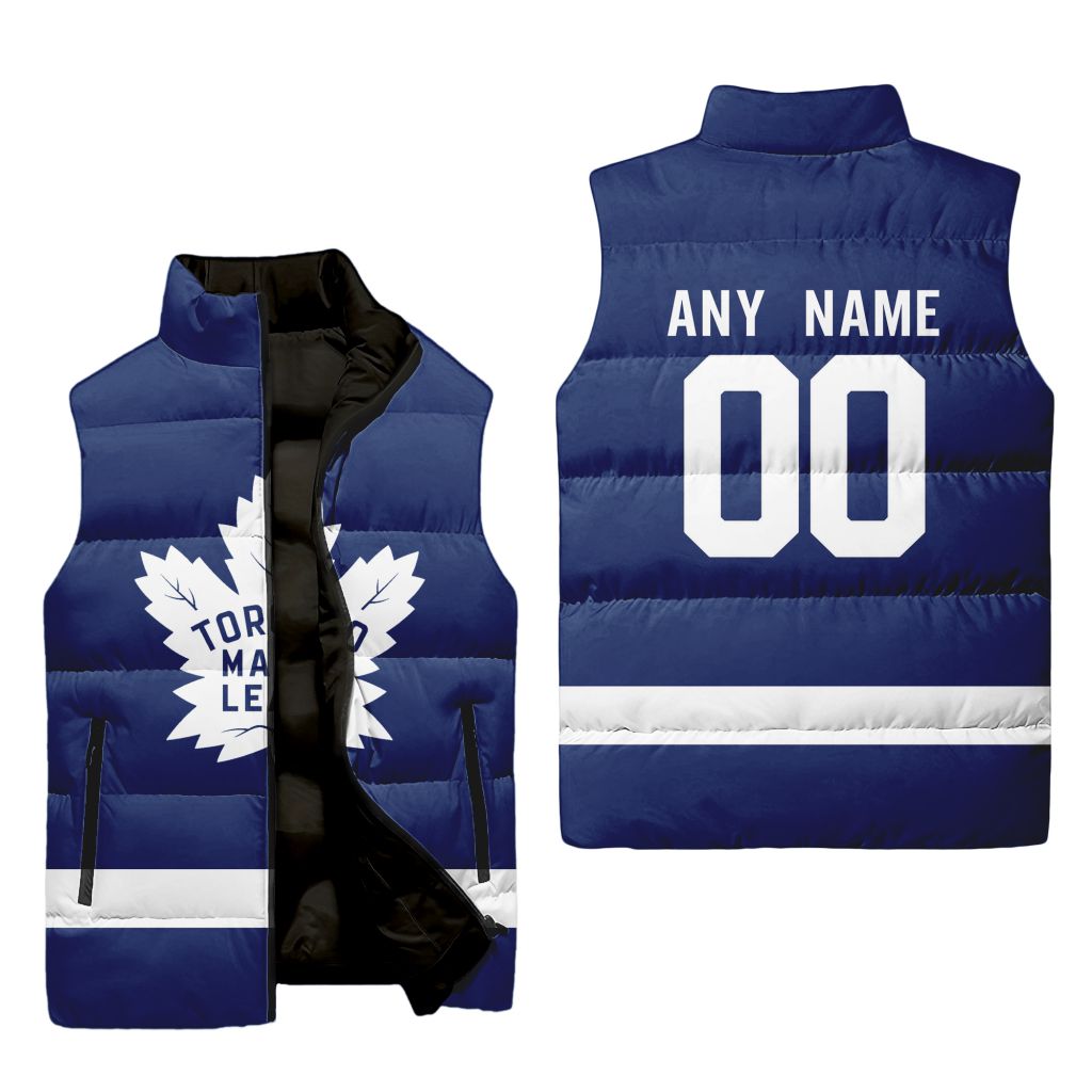 Nhl Toronto Maple Leafs Personalized Home Sleeveless Puffer Jacket