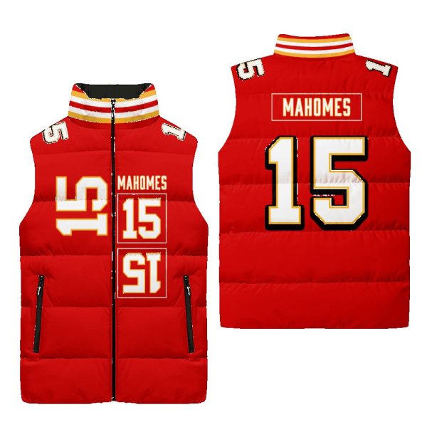 Mahomes 15 Kansas City Football Sleeveless Puffer Vest
