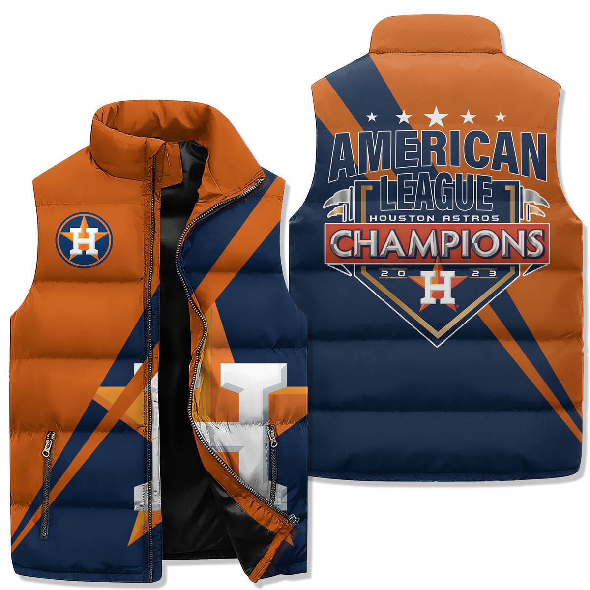 Houston Astros Premium Sleeveless Puffer Jacket New Collection Gift For Fans