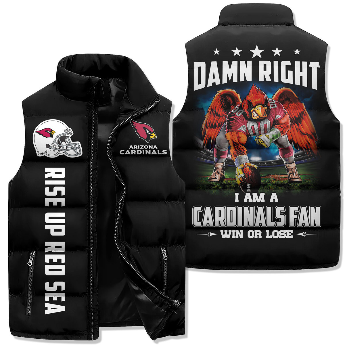 Arizona Cardinals Premium Sleeveless Puffer Jacket New Collection