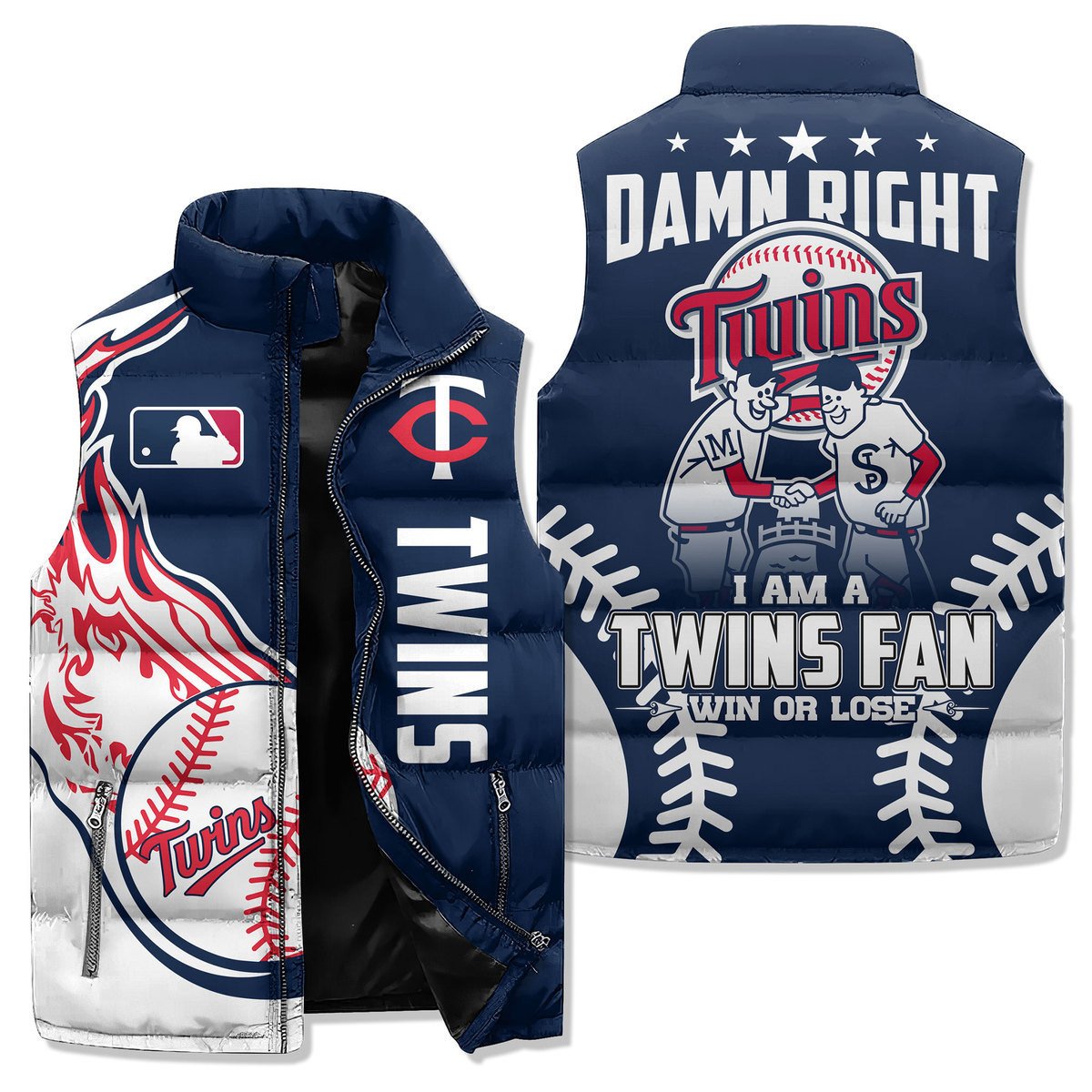 Minnesota Twins Premium Sleeveless Puffer Jacket New Collection