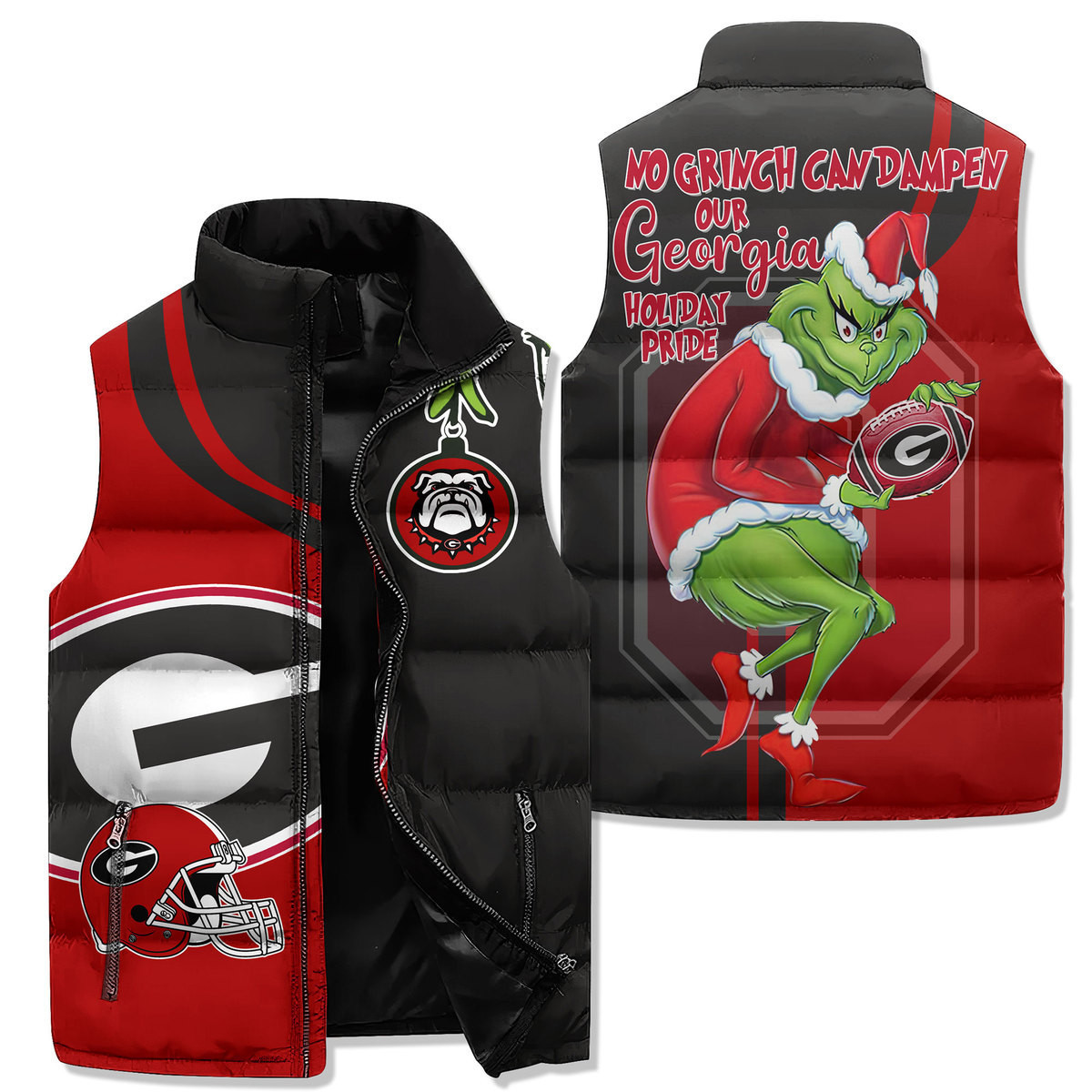 Georgia Bulldogs Premium Sleeveless Puffer Jacket New Collection