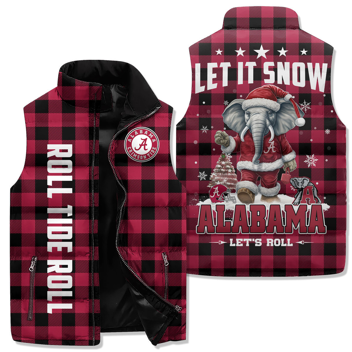 Alabama Crimson Tide Premium Sleeveless Puffer Jacket New Collection Gift For Alabama Fans