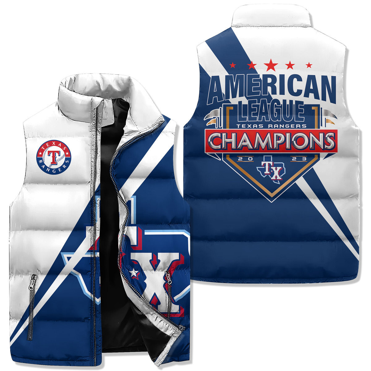 Texas Rangers Premium Sleeveless Puffer Jacket New Collection