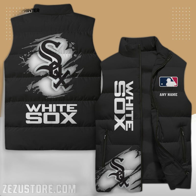 Chicago White Sox Mlb Sleeveless Puffer Jacket Custom For Fans Gifts