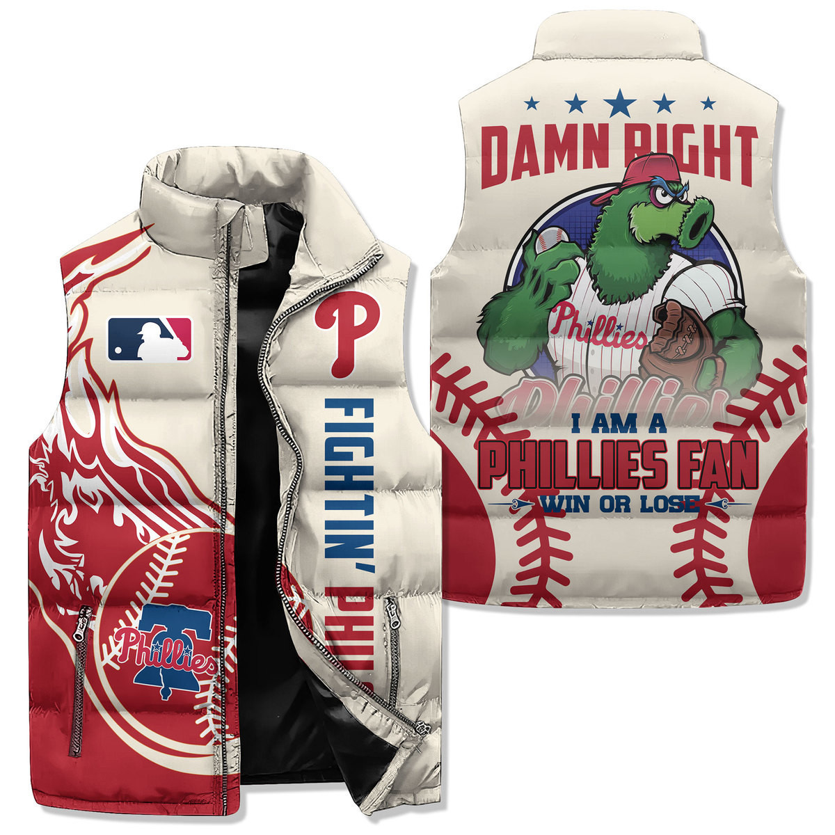Philadelphia Phillies Premium Sleeveless Puffer Jacket New Collection