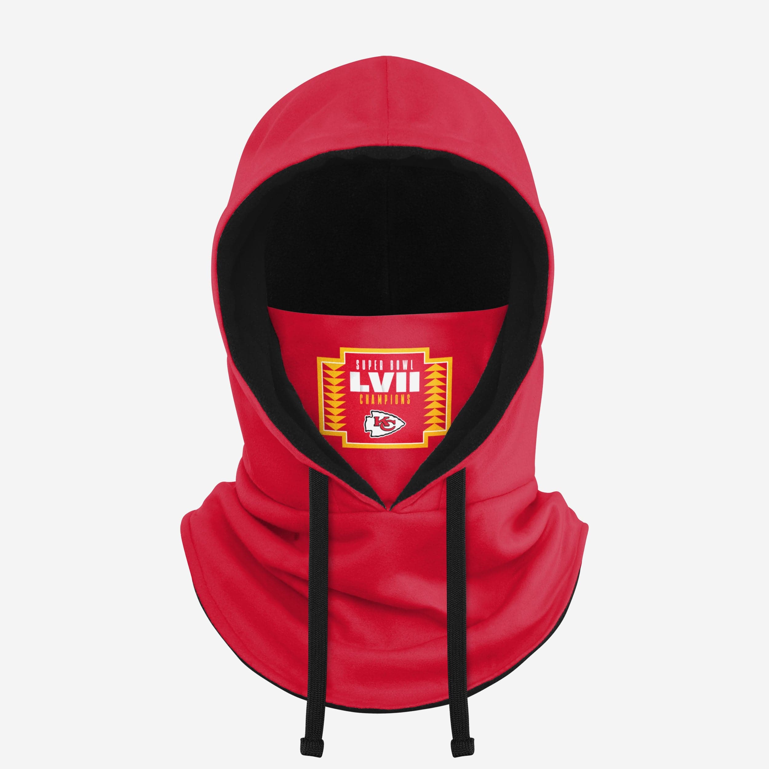 Kansas City Chiefs Super Bowl Lvii Champions Drawstring Hooded Gaiter Scarf