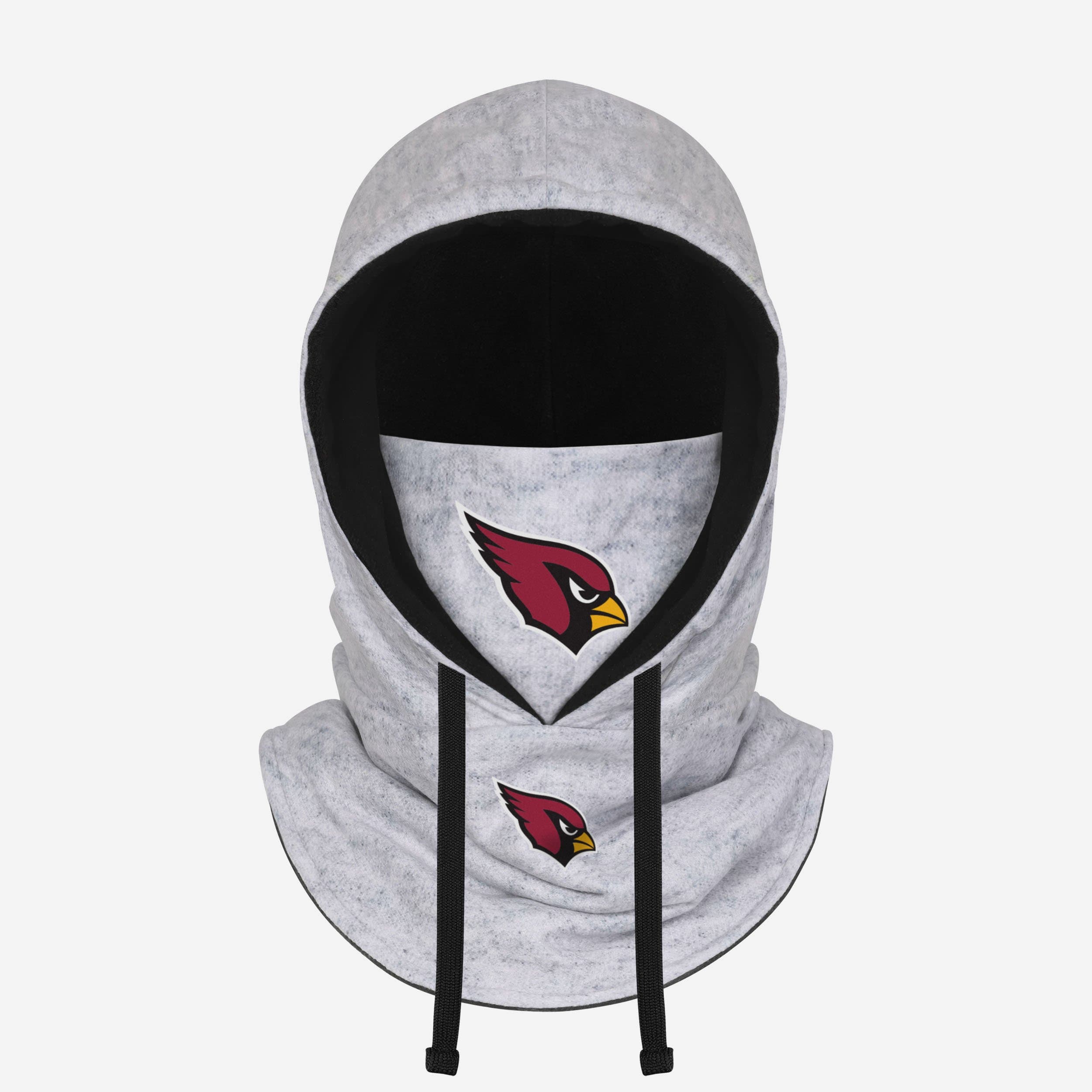 Arizona Cardinals Heather Gray Drawstring Hooded Gaiter Scarf Fan Gear For Men And Women