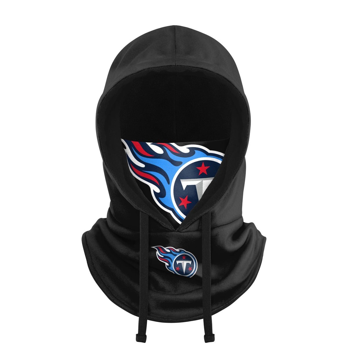 Tennessee Titans Nfl Black Drawstring Hooded Gaiter Fan Gear For Men And Women