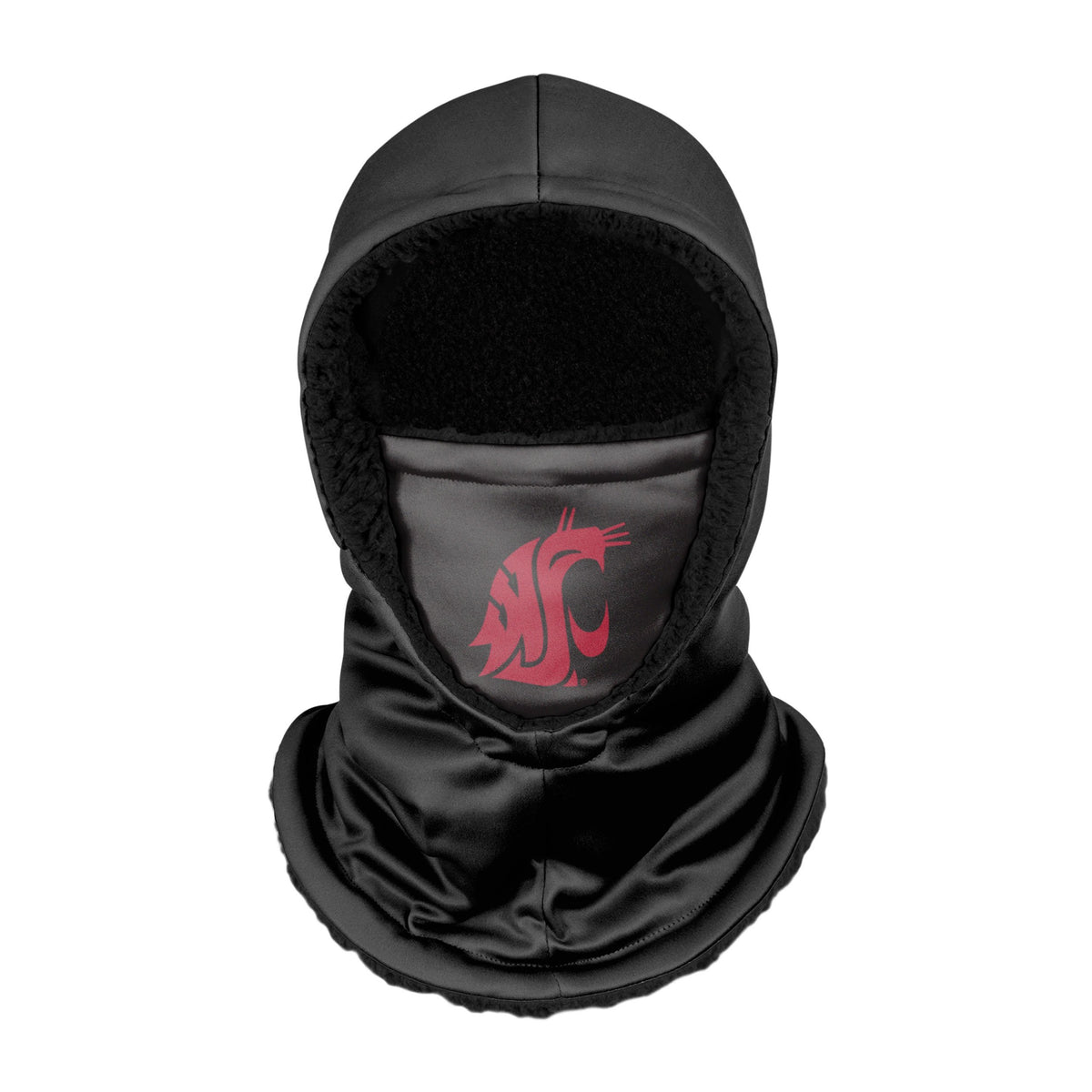 Washington State Cougars Ncaa Black Hooded Gaiter Fan Gear For Men And Women