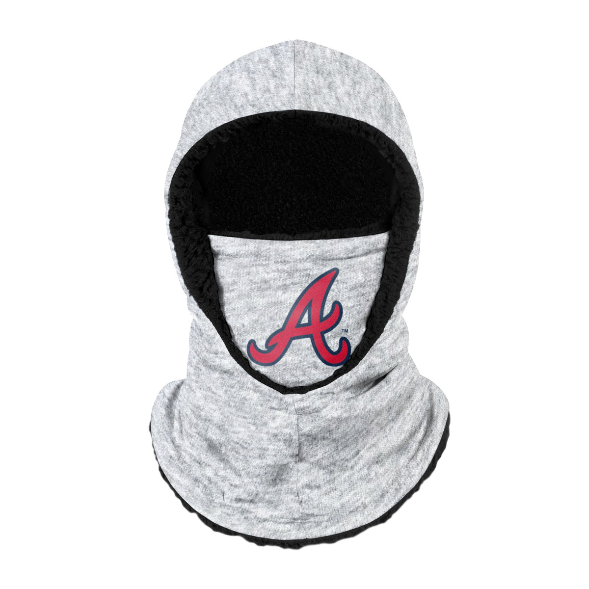 Atlanta Braves Mlb Heather Grey Big Logo Hooded Gaiter Fan Gear For Men And Women