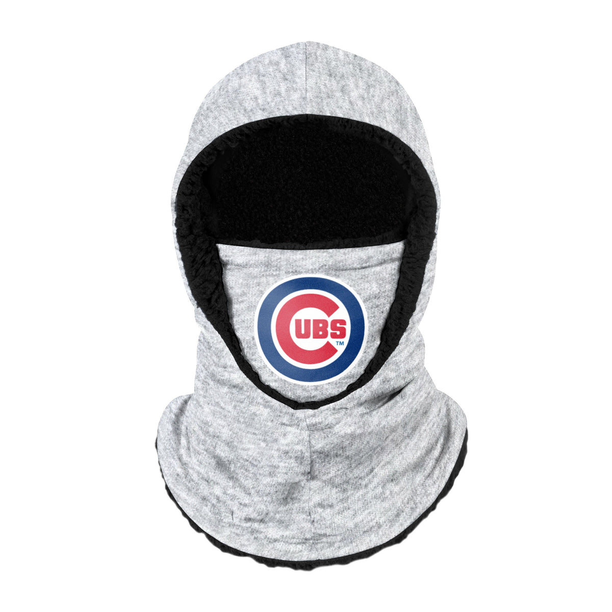 Chicago Cubs Mlb Heather Grey Big Logo Hooded Gaiter Fan Gear For Men And Women