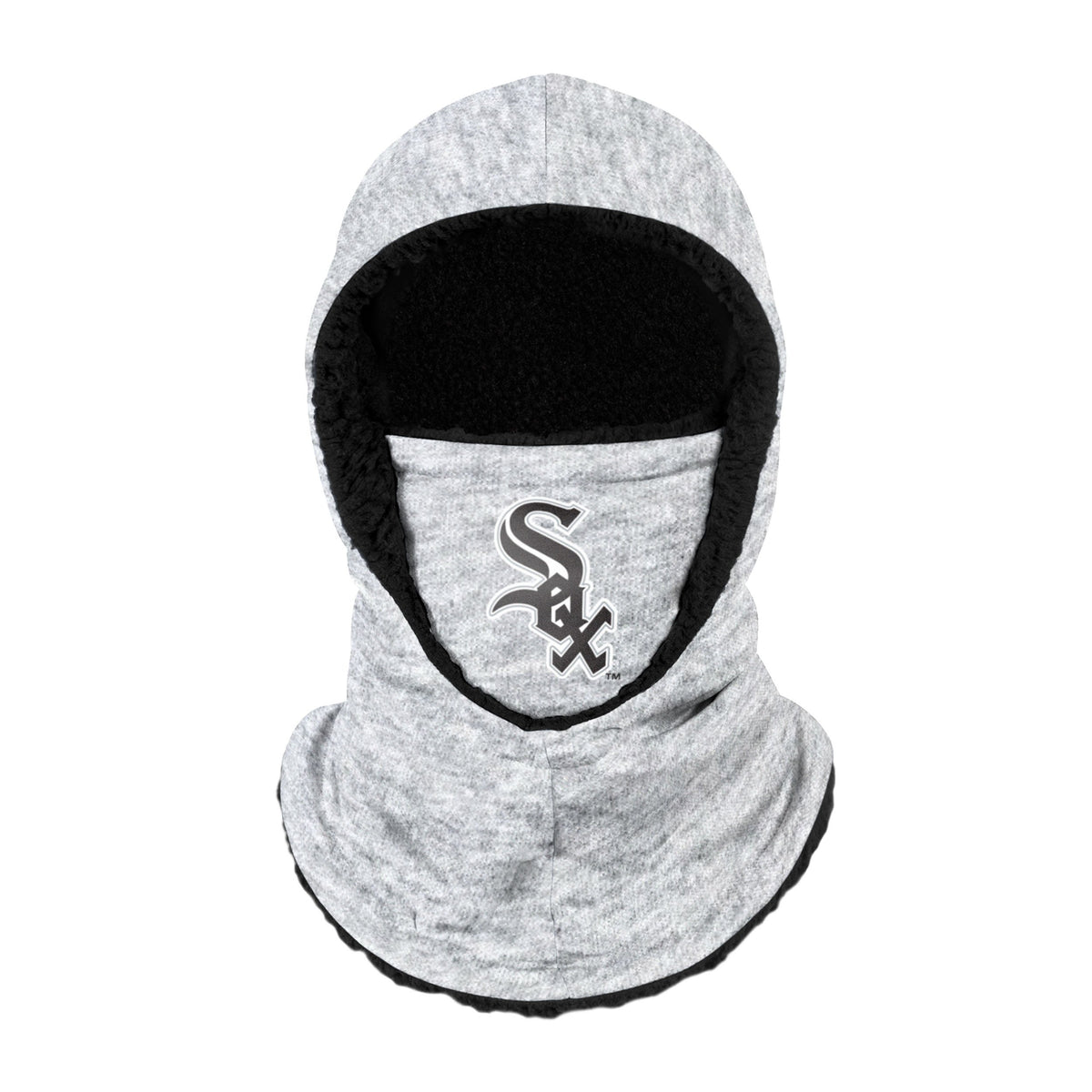 Chicago White Sox Mlb Heather Grey Big Logo Hooded Gaiter Fan Gear For Men And Women