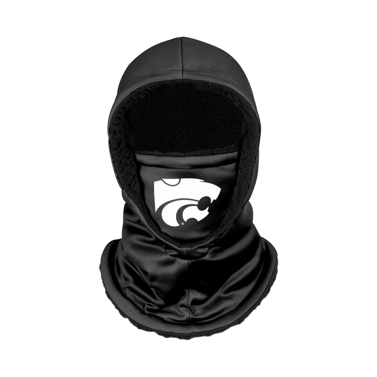 Kansas State Wildcats Ncaa Black Hooded Gaiter Fan Gear For Men And Women
