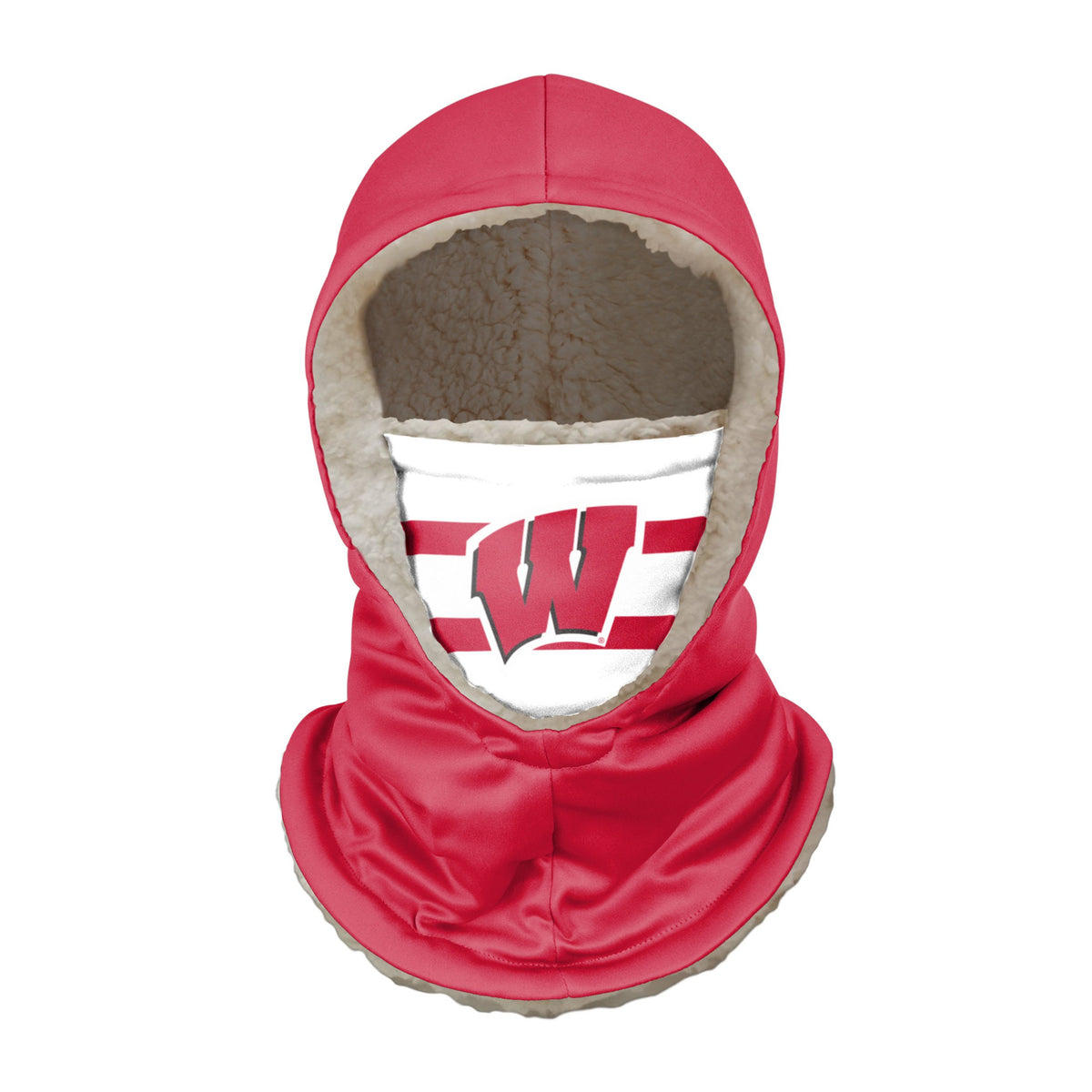 Wisconsin Badgers Ncaa Thematic Hooded Gaiter Fan Gear For Men And Women