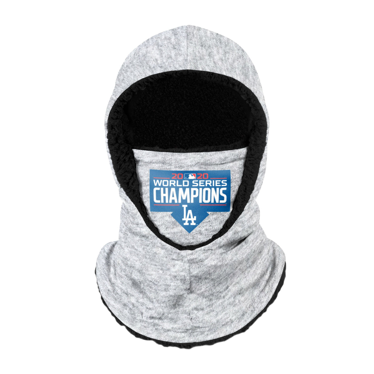 Los Angeles Dodgers Mlb 2020 World Series Champions Heather Grey Big Logo Hooded Gaiter
