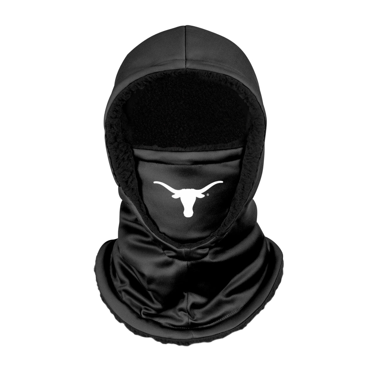 Texas Longhorns Ncaa Black Hooded Gaiter Fan Gear For Men And Women