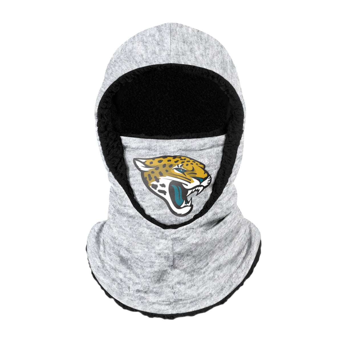 Jacksonville Jaguars Nfl Heather Grey Big Logo Hooded Gaiter Fan Gear For Men And Women
