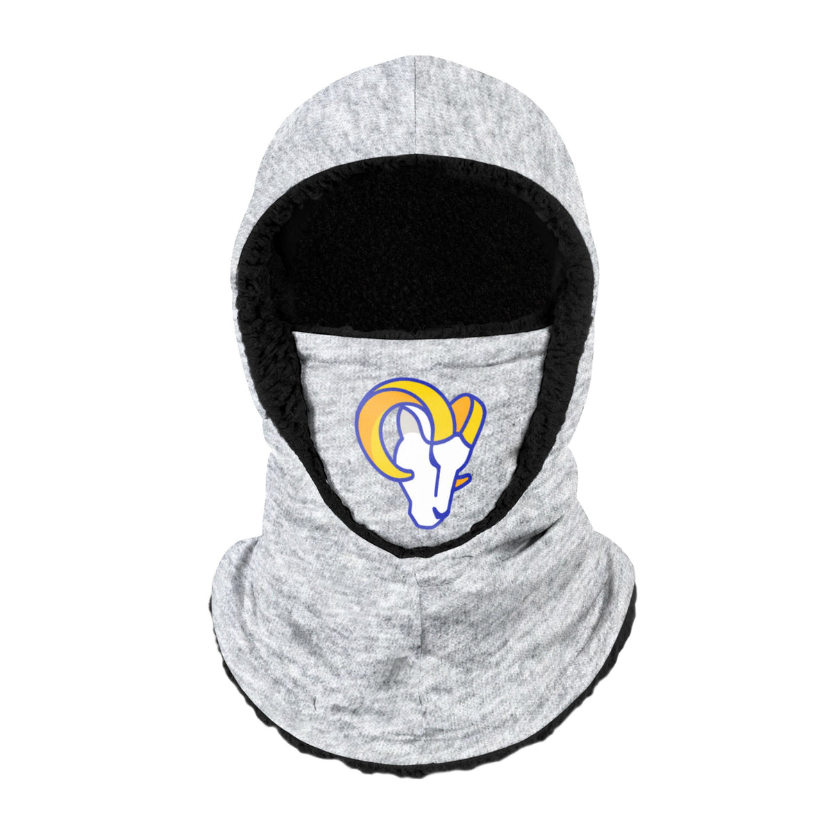 Los Angeles Rams Nfl Heather Grey Big Logo Hooded Gaiter Fan Gear For Men And Women