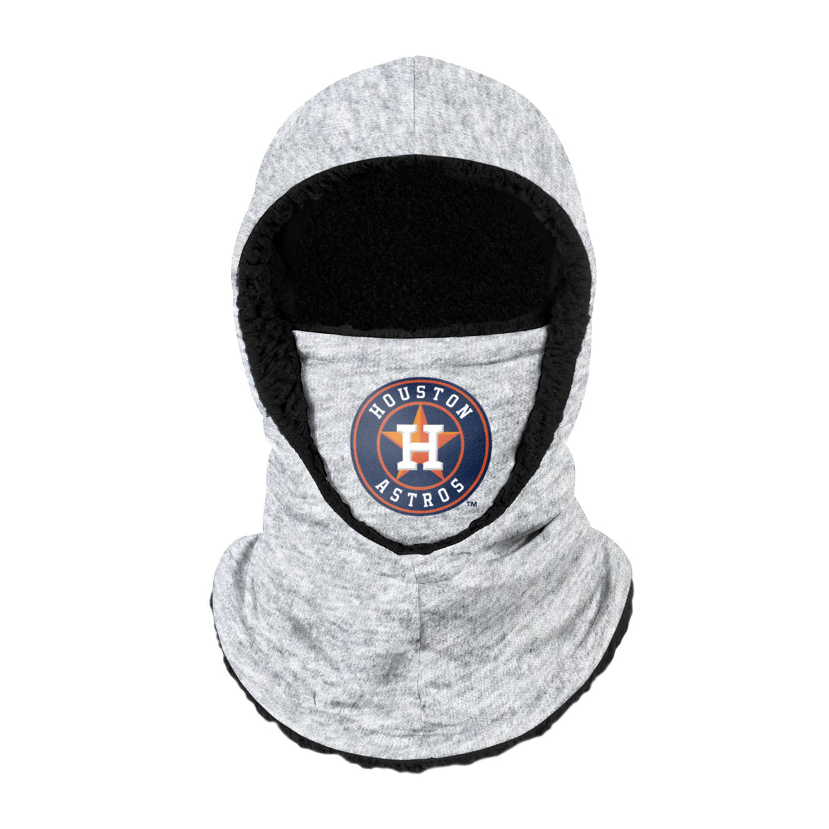 Houston Astros Mlb Heather Grey Big Logo Hooded Gaiter Fan Gear For Men And Women