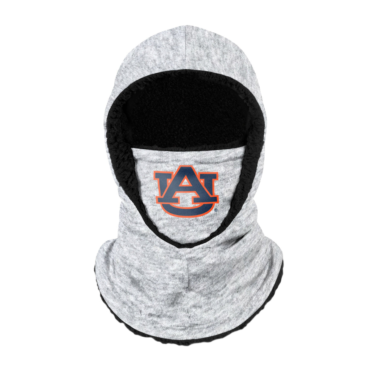Auburn Tigers Ncaa Heather Grey Big Logo Hooded Gaiter Scarf Fan Gear For Men And Women