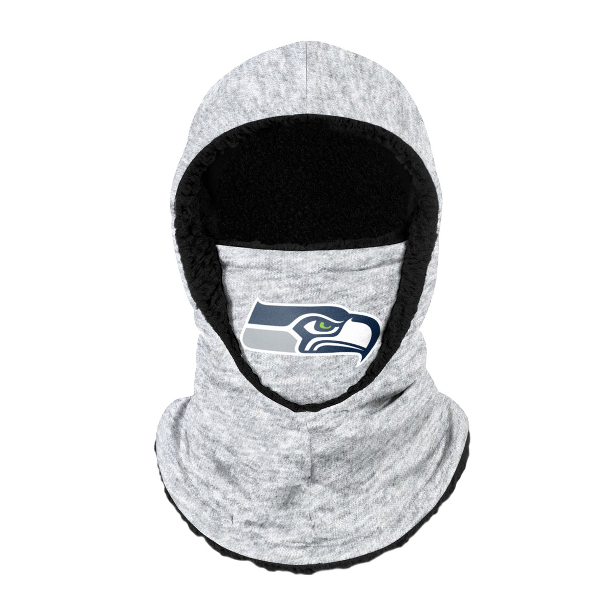 Seattle Seahawks Nfl Heather Grey Big Logo Hooded Gaiter Fan Gear For Men And Women