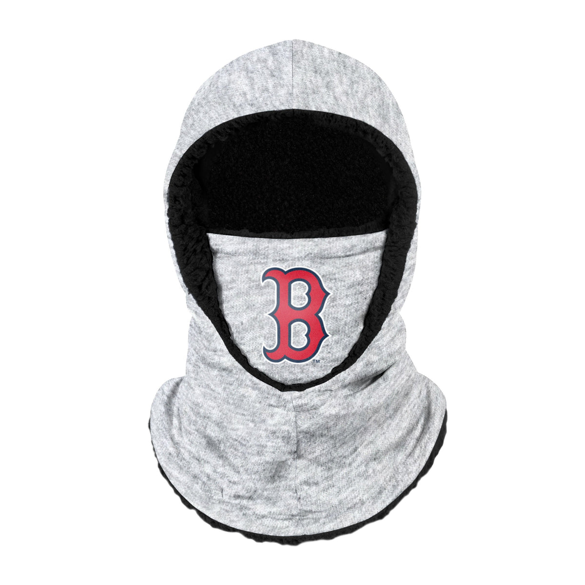 Boston Red Sox Mlb Heather Grey Big Logo Hooded Gaiter Fan Gear For Men And Women