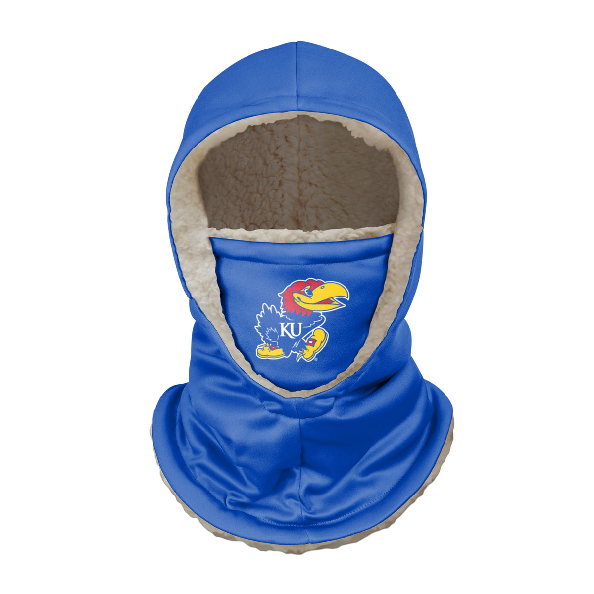 Kansas Jayhawks Ncaa Team Color Hooded Gaiter Fan Gear For Men And Women