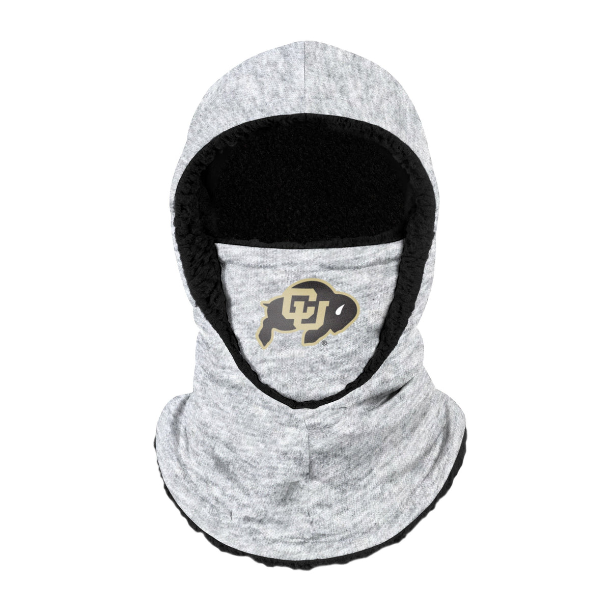 Colorado Buffaloes Ncaa Heather Grey Big Logo Hooded Gaiter Fan Gear For Men And Women