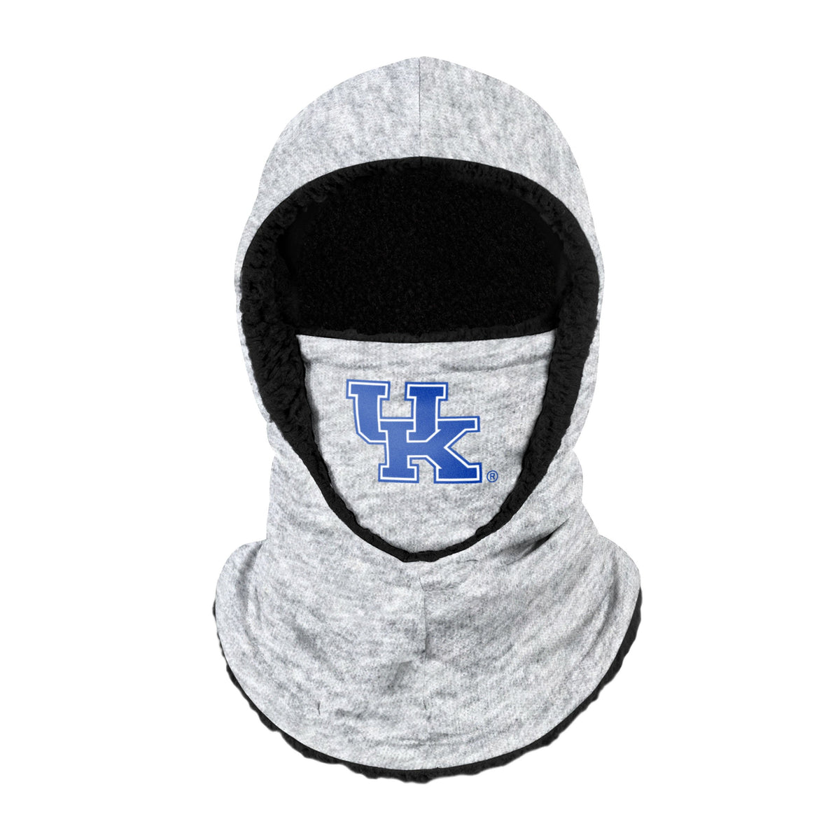 Kentucky Wildcats Ncaa Heather Grey Big Logo Hooded Gaiter Fan Gear For Men And Women