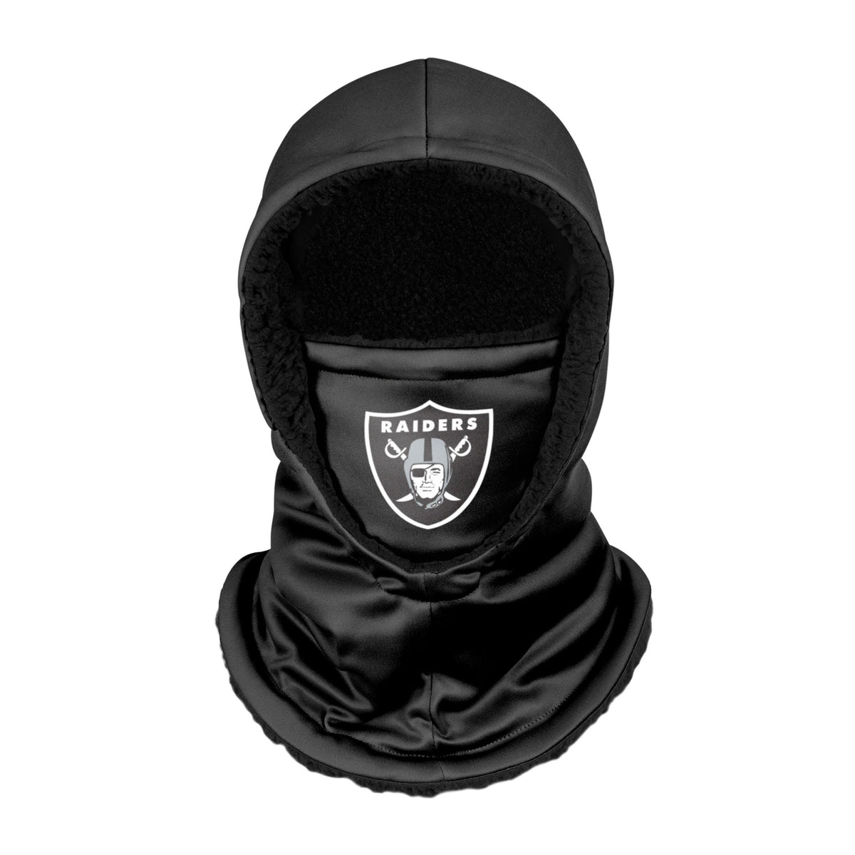Las Vegas Raiders Nfl Black Hooded Gaiter Fan Gear For Men And Women