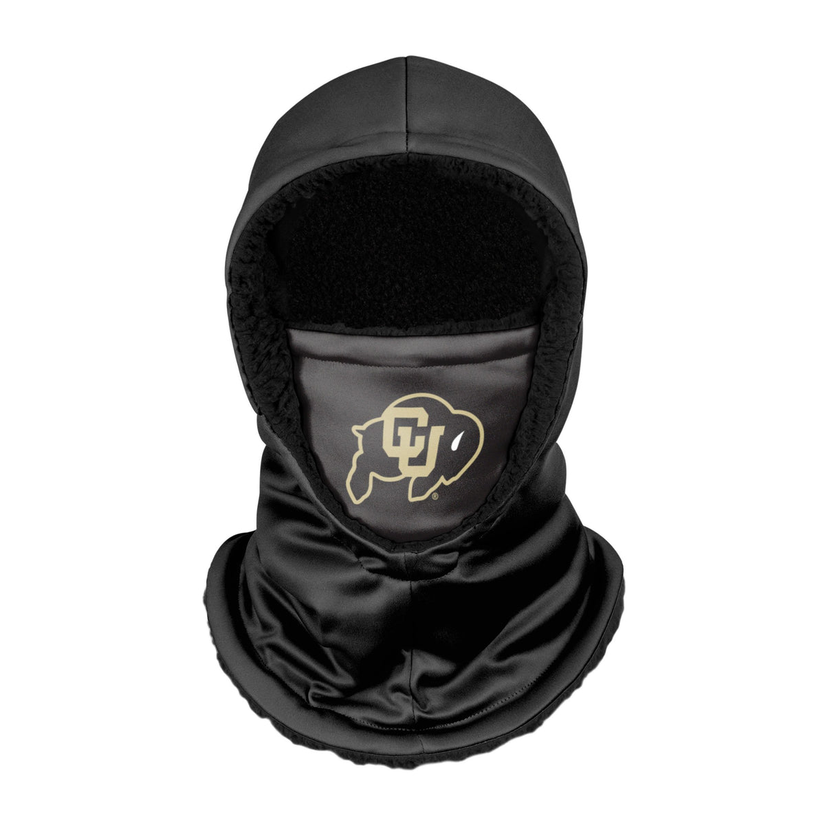 Colorado Buffaloes Ncaa Black Hooded Gaiter Fan Gear For Men And Women